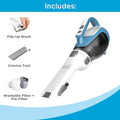 Black+Decker, Dustbuster AdvancedClean Handheld Vacuum Cordless, Compact Home and Car Vacuum with Crevice Tool, Rotating Nozzle and Charging Station